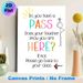Hallway Pass Reminder Painting Poster, Colorful Hand-drawn Text & Stick Figure Poster, Practical Classroom Management Reminder, Ideal For School_maomaolike.com