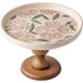 Handcrafted Wooden Pedestal Tray – Rustic Ceramic Fruit Display With Organic Texture, Multi-Level Dessert Stand For_maomaolike.com
