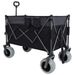 9" X 4" All-Terrain Balloon Wheels! 300L XL Heavy-Duty Folding Wagon Cart - 480lbs Capacity, Conquers Sand & Rough Terrain, W/Brakes, Pockets, Cup Holders, Black/Gray_maomaolike.com