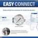 ESSENTIAL WASHER Pressure Washer Gauge Kit 5800 PSI Back Mount With 3/8 Inch Quick Connect And Plug_maomaolike.com