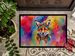 Hippie Animal Fox Doormat Front Door Mat Indoor Outdoor Rugs For Entryway, Non Slip Washable Low Pile, 24H X 36W_maomaolike.com