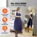 VEVOR Arched Full Length Mirror, 71'' X 30'', Large Free Standing Leaning Hanging Wall Mounted Floor Mirror With Stand Aluminum Alloy Frame, Full Body Dressing Mirror For Living Room Bedroom, Black_maomaolike.com