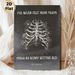 Floral Rib Cage With Quote Painting Poster, Dark Vintage Minimalist Line Art Poster, Moody Artistic Decor Suitable For Bedroom, Living Room_maomaolike.com