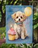 Maltipoo Happy Birthday Garden Flag Mailbox Flag Decorative Yard Flag Banner Outside Patio Artwork Yard Flower Beds, Garden Size, Multicolor_maomaolike.com