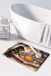 Rottweiler Fall Kitchen Pumpkins Memory Foam Kitchen Mat Machine Washable Anti-Fatigue Mat Cushion Comfort Bath Mat Or Kitchen Rug_maomaolike.com
