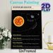 Earth-Moon-Sun Rotation & Revolution Painting Poster, Informative Astronomical Illustration Poster, Educational Design Explaining Celestial Movements_maomaolike.com