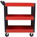 3 Tier Rolling Tool Cart On Wheels,Heavy Duty Utility Tool Cart With Pegboard For Repair Shop, Garage, Warehouse,Red_maomaolike.com