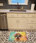 Cairn Terrier Hippie Dawg Memory Foam Kitchen Mat Machine Washable Anti-Fatigue Mat Cushion Comfort Bath Mat Or Kitchen Rug_maomaolike.com