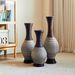 Desktop Vase, Brown Decorative Floor Vase, Classic And Neat Floor Vase, High Independent Flower Stand, Artificial Vine Vase, PVC Floor Vase, Home Decoration Flower Stand Set Of 3 Pieces_maomaolike.com