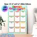 Birthday Tracker Painting Poster, Vibrant Festive Styled Poster, Practical For Recording Monthly Birthdays, Ideal For Office, Club Or Common Area_maomaolike.com