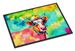 Hippie Animal Malvi Cow Doormat Front Door Mat Indoor Outdoor Rugs For Entryway, Non Slip Washable Low Pile, 24H X 36W_maomaolike.com
