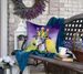 Greyhound King Of Mardi Gras Throw Pillow Machine Washable, Indoor Outdoor Decorative Pillow For Couch, Bed Or Patio, 18Hx18W_maomaolike.com