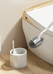 Plastic Long Handle Bathroom Set Cleaning With Base Super Useful Toilet Brush_maomaolike.com