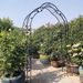 Metal Garden Arch Garden Arbor Trellis Climbing Plants Support Rose Arch Black_maomaolike.com
