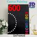 Technology Themed Painting Poster, Vibrant Rainbow Text & Bold Red Number 600 With Dotted Line On Dark Textured Poster, Modern Minimalist Style, Ideal_maomaolike.com