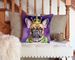 French Bulldog King Of Mardi Gras Throw Pillow Machine Washable, Indoor Outdoor Decorative Pillow For Couch, Bed Or Patio, 14Hx14W_maomaolike.com