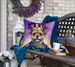 Border Terrier King Of Mardi Gras Throw Pillow Machine Washable, Indoor Outdoor Decorative Pillow For Couch, Bed Or Patio, 18Hx18W_maomaolike.com