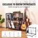 VEVOR 3-Tier Record Player Stand With Guitar Holder, Turntable Stand With Storage Holds Up To 300 Albums, Vinyl Record Cabinet With Metal Mesh Frame For Living Room, Bedroom, Black_maomaolike.com