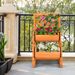 Wooden 2-Tier Raised Garden Bed With 2 Cylindrical Planter Boxes And Trellis_maomaolike.com