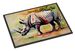 Rhinoceros Doormat Front Door Mat Indoor Outdoor Rugs For Entryway, Non Slip Washable Low Pile, 24H X 36W_maomaolike.com