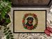 Rottweiler Christmas Flowers Doormat Front Door Mat Indoor Outdoor Rugs For Entryway, Non Slip Washable Low Pile, 24H X 36W_maomaolike.com