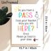 Classroom Pass Reminder Painting Poster, Colorful Hand-drawn Poster, Humorous Reminder Text With Confused Stick Figure, Practical Decor To Maintain_maomaolike.com