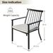 Set Of 4 Outdoor Patio Chairs, Integrated Stackable Wrought Iron Furniture Dining Chairs With Arms And Cushions, Indoor Outdoor Chairs For Porch, Yard, Lawn, Garden - Black_maomaolike.com