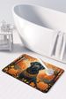 Black Labrador Retriever Fall Memory Foam Kitchen Mat Machine Washable Anti-Fatigue Mat Cushion Comfort Bath Mat Or Kitchen Rug_maomaolike.com