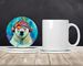 Hippie Animal Polar Bear Large Sandstone Coasters Pack Of 4 Absorbent Round Coasters Decor Gifts For Men Or Women, 4 In, Multicolor_maomaolike.com