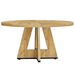 Round Dining Table For 4, 47" Wooden Kitchen Table Farmhouse Dinner Table_maomaolike.com