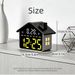 Minimalist House Shape Digital Alarm Clock, LED Night Light Simple Creative Electronic Bedside Lampu Jam Hiasan Bilik Tidur Hadiah Rumah_maomaolike.com