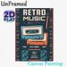 Retro 80s Music Party Painting Poster, Vibrant Vintage-style Poster, Featuring Cassettes, Microphone And Speakers, Nostalgic Music-themed Decor For_maomaolike.com
