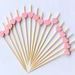100x Love Heart Bamboo Pick Buffet Food Cupcake Fruit Tail Fork Dsert Salad Stick For Picnic Wedding Party Home_maomaolike.com