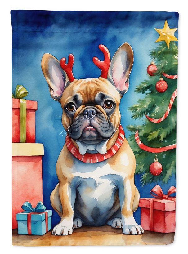French Bulldog Christmas Reindeer Garden Flag Mailbox Flag Decorative Yard Flag Banner Outside Patio Artwork Yard Flower Beds, Garden Size, Multicolor_maomaolike.com