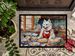 American Eskimo Christmas Cookies Doormat Front Door Mat Indoor Outdoor Rugs For Entryway, Non Slip Washable Low Pile, 24H X 36W_maomaolike.com