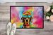 Dachshund Hippie Dawg Doormat Front Door Mat Indoor Outdoor Rugs For Entryway, Non Slip Washable Low Pile, 24H X 36W_maomaolike.com