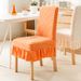 Home Garden Skirt Chair Cover Knitted Jacquard Dining Table Chair Cover Elastic Stool Cover Universal Thickened Integrated Chair Cover_maomaolike.com