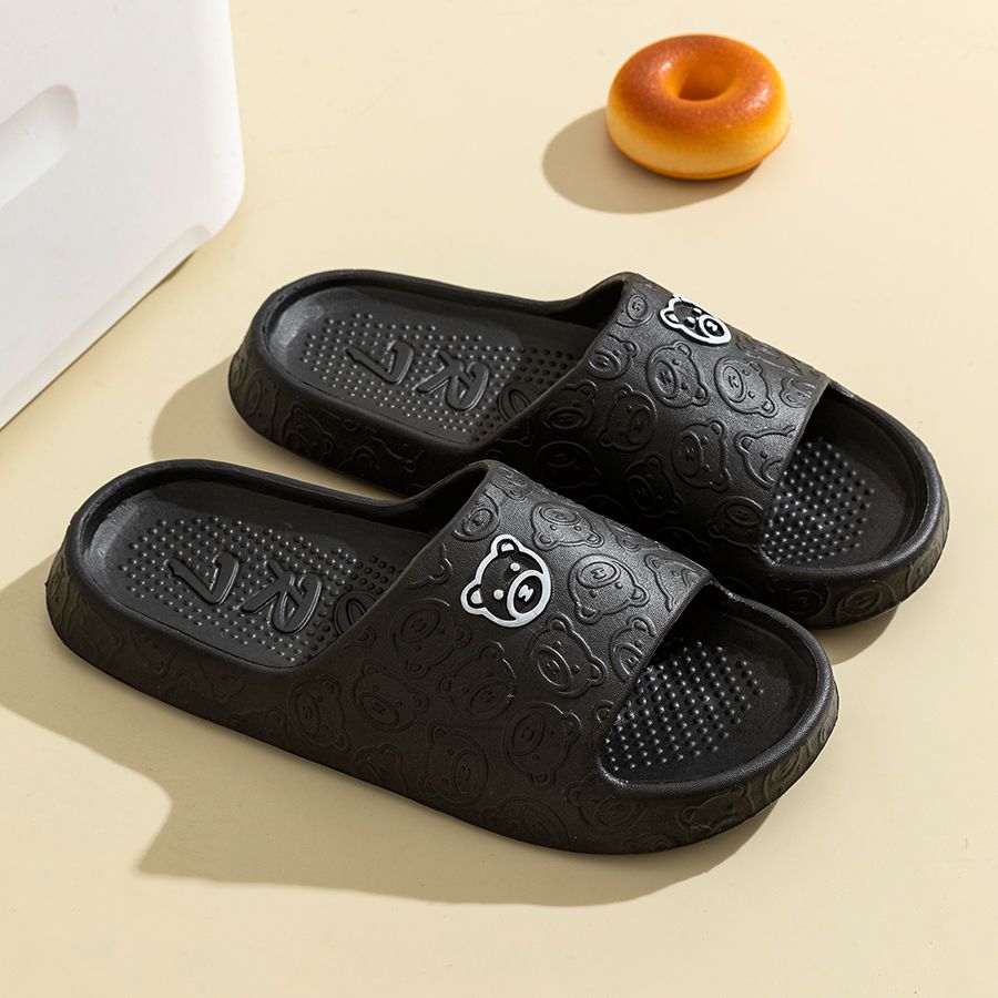Men's Slippers Summer Cartoon Bear Indoor Soft Thick Sole Anti Slip Women Exquisite Slides Bathroom Beach Outdoor Shoes_maomaolike.com