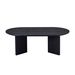 39.37 Inch Modern Coffee Table,MDF Oval Coffee Table For Living Room,Small Coffee Table With Sturdy Pedestal For Apartment,Bedroom_maomaolike.com
