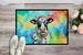 Hippie Animal Cow Doormat Front Door Mat Indoor Outdoor Rugs For Entryway, Non Slip Washable Low Pile, 24H X 36W_maomaolike.com