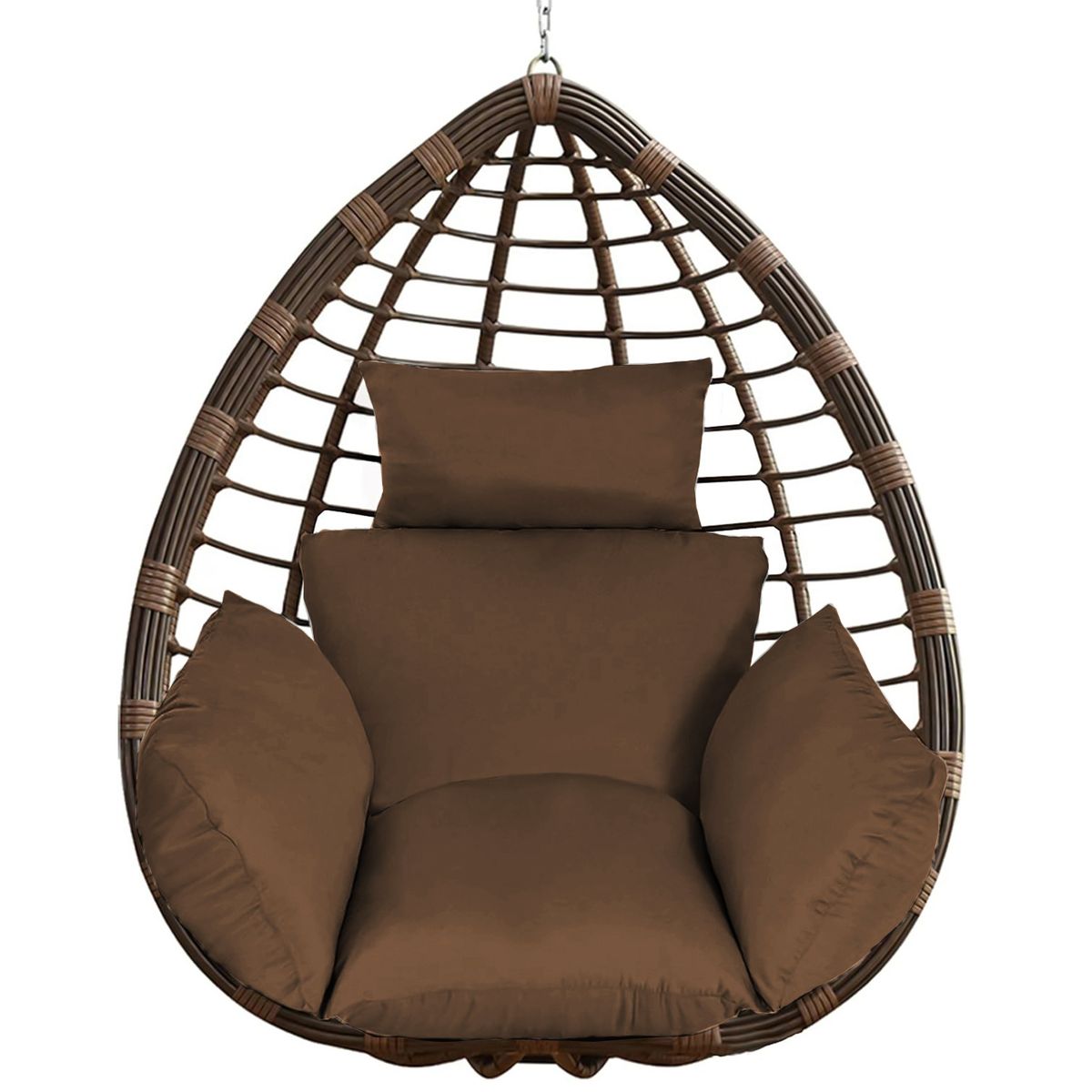 1Pc Egg Chair Cushion Hanging Basket Seat Cushion Thicken Soft Egg Swing Chair Pad Hanging Egg Chair Cushion With Headrest_maomaolike.com