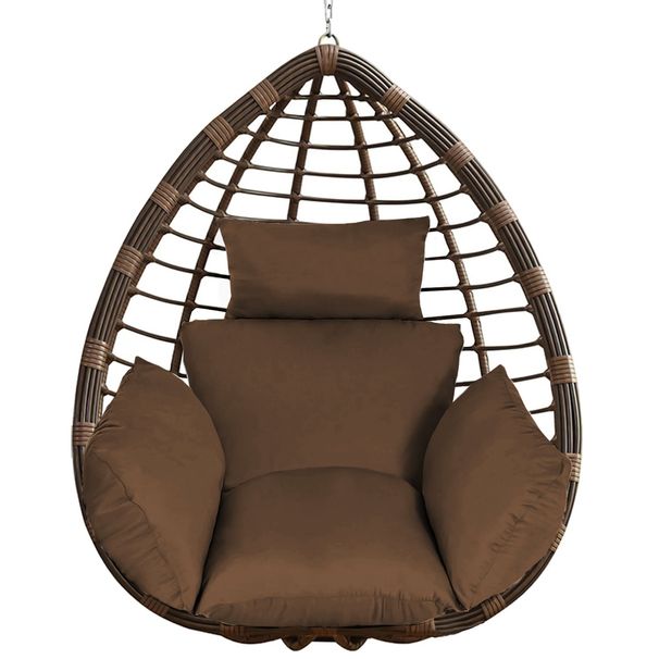 1Pc Egg Chair Cushion Hanging Basket Seat Cushion Thicken Soft Egg Swing Chair Pad Hanging Egg Chair Cushion With Headrest_maomaolike.com