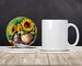 Sunflowers In Watercolor Large Sandstone Coasters Pack Of 4 Absorbent Round Coasters Decor Gifts For Men Or Women, 4 In, Multicolor_maomaolike.com
