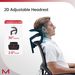 Q3-MT Ergonomic Office Chair With Footrest Home Office Ergonomic Chair With Soft Rubber Lumbar Support Extra Large 2D Headrest & 3D Armrest 140° Tilting Mesh Computer Chair_maomaolike.com