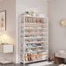 11-layer Door Shoe Cabinet, Home Space-saving, Large-capacity, Multi-layer Shoe Rack, Dust-proof, Rounded Corner, Anti-collision Design Storage Rack_maomaolike.com
