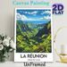 La Reunion Cirque De Cilaos Painting Poster, Vibrant Stylized Tropical Mountain & Coastal View Poster, Eye-catching Scenic Piece Ideal For Home_maomaolike.com