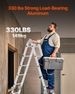 Multi-Purpose Folding Ladder 7-in-1 4 Step 15.5ft Reach Height For Work_maomaolike.com