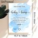 Baby Bump Measure Game Painting Poster, Light Blue Watercolor Style Poster, Interactive Party Game Decor Suitable For Baby Shower Gatherings_maomaolike.com