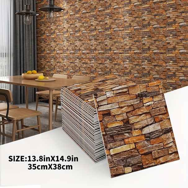 self-adhesive 3D Stone Wall Panels – Peel & Stick Brick Effect Wallpaper For Living Room & Bathroom Realistic Texture, Easy DIY, No Renovation Needed_maomaolike.com