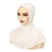 solid color hijab for women cross-border Malay hijab two buttons tied hijab hat_maomaolike.com